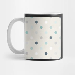 Modern Polka Dots in Blue Mug